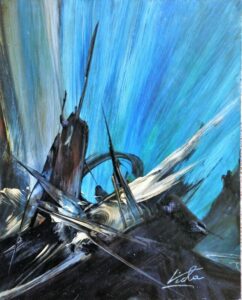 Manuel Viola – «Fondo oceánico» pintura técnica mixta sobre tablex