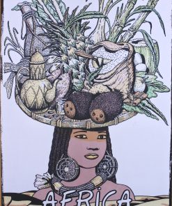 Fernando Bellver - "África" serie Continentes, serigrafía