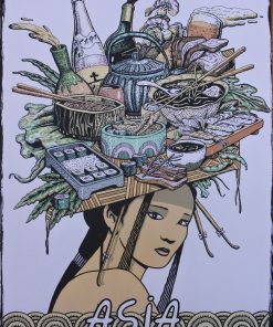 Fernando Bellver - "Asia" serie Continentes, serigrafía