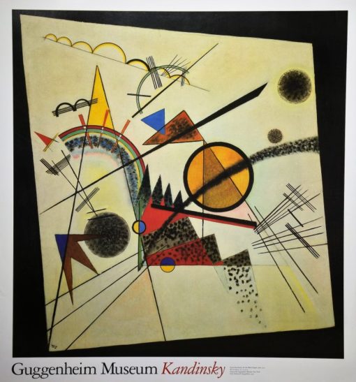 Vasily Kandinsky - "In the black square" cartel original editado por el Guggenheim Museum New York en 1992