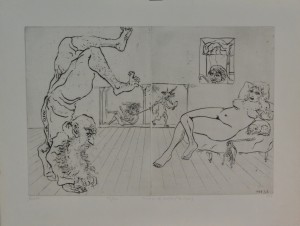 Moreh, Triumph of Woman, the crucified bird, grabado edición 100 ejemplares, titulado numerado y firmado a lápiz, plancha 37x53 y papel 50x66 cms. 300 (3)