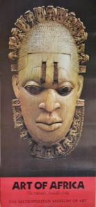 Art of Africa cartel original exposición en el Metropolitan Museum New York 94x43 cms (2)