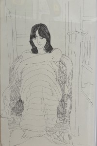 Bellver Fernando, Geli sentada, grabado aguafuerte, enmarcado, 86x61 cms. 550 (9) - copia