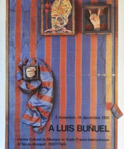 A Luis Buñuel , cartel original homenaje celebrado en París en 1.982. 69x45 cms