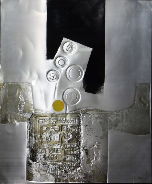 Antoni Clavé - "Composición" grabado sobre plancha de aluminio, enmarcado