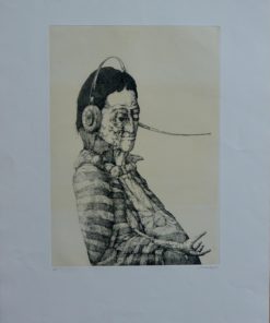 José Hernández - "Caballero del eterno retorno" grabado aguafuerte