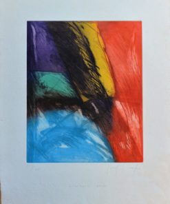 Joaquín Capa - "Estanque azul" Grabado papel artesanal