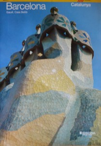 Gaudí Antoni Casa Batlló, cartel promoción Barcelona 82x56 cms (2)
