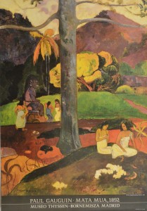 Gauguin Paul Mata Mua, cartel original exposición en el Museo Thyssen Bornemisza Madrid, 89x62 26 (1)