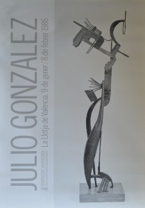 Gonzalez Julio, cartel original exposición la Llotja de Valencia en 1.986, 68x48 26 (5)