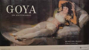 Goya Francisco de, Maja vestida, cartel original exposición en el Museo del Prado en 1.996, 98x56 cms (7)