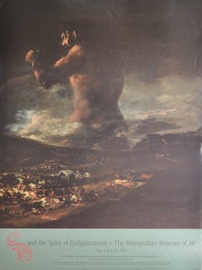 Goya Francisco de, cartel original exposición the Spirit of Enlightment en el Metropolitan Museum New York, 89x66 30 (1)