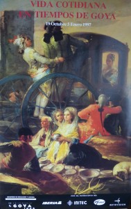 Goya Francisco de cartel original exposición vida cotidiana en tiempos de Goya de 1.997. 93x68 cms (3)
