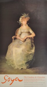 Goya Francisco de condesa de Chinchón cartel original exposición en National Gallery Washington, 89x49 30 (1)