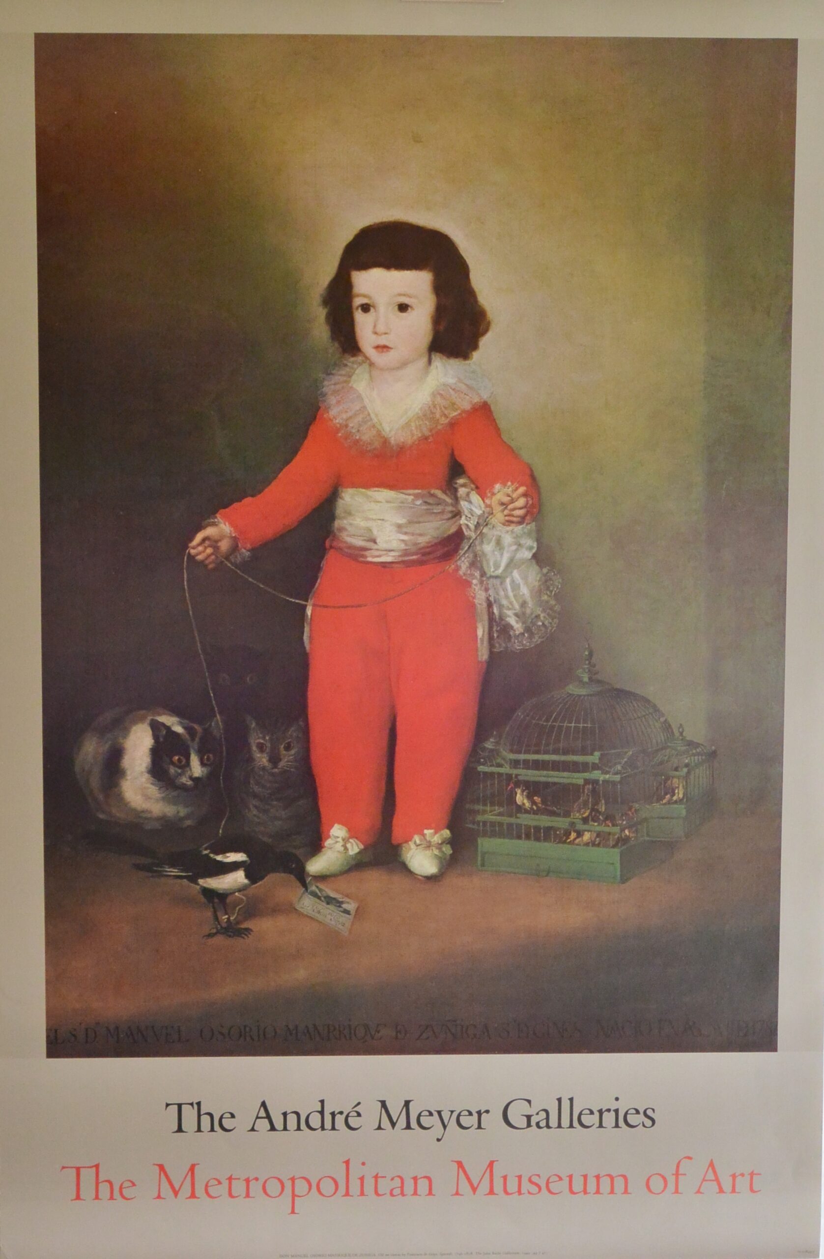 Francisco de Goya - "Retrato de D. Manuel Osorio Manrique" cartel original exposición en el Metropolitan Museum New York
