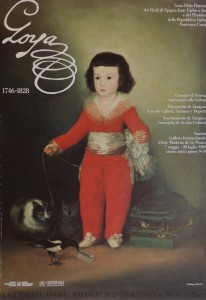Goya Francisco de retrato de Manuel Osorio Manrique, cartel original exposición en Comune Venecia, 98x69 30 (2)