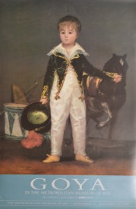 Goya retrato del niño José Costa i Bonells, cartel original exposición en el Metropolitan Museum New York, 94x62 30 (2)
