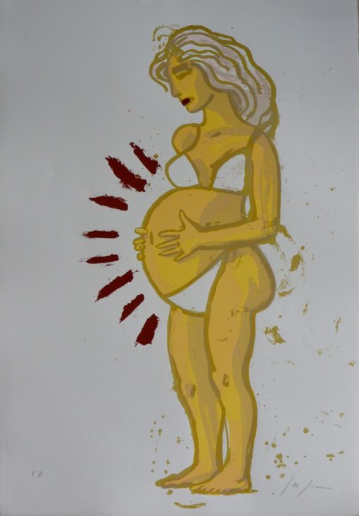 Javier de Juan - "Maternidad" litografía