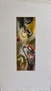 Kaki Jafar T. ,Composición abstracta I, Grabado edición 175 ejemplares,  firmado y numerado a lápiz. Med. plancha 49X17 cm. Med. total 85X48 cm (4)