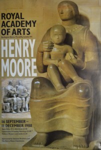Moore Henry, cartel original exposición en Royal Academy of Arts en 1.988, 76x51 cms (1)