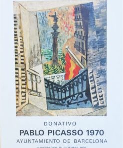 Pablo Picasso - "Donativo Barcelona" cartel original exposición en Museo Picasso Barcelona en 1970