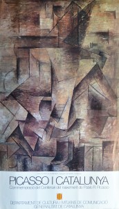 Picasso Pablo cartel original celebración centenario. el guitarrista. 80x46 cms (1)