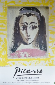 Picasso Pablo cartel original exposición Chez Dominique Sassi, 77x50 cms 50 (3)
