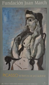 Picasso Pablo cartel original exposición Retratos de Jaqueline en Fundación Juan March 94x54 18 (2)