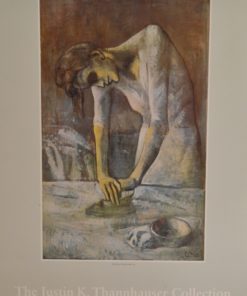 Pablo Picasso - "La Repasseuse" cartel original exposición Colección Tannhausser en Solomon R. Guggenheim Museum New York