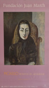 Picasso Pablo cartel original exposición retratos de Jacqueline en Fundación Juan March, 94x54 16 (1)