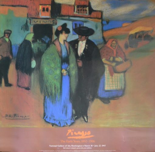 Pablo Picasso - "The Early Years" cartel original exposición en la National Gallery Washington en 1.997