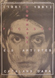 Picasso Pablo, cartel original homenaje de los artistas catalanes, 96x67 16 (1)