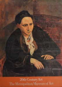 Picasso Pablo, retrato de Gertrude Stein, cartel original exposición en el Metropolitan Museum New York. 87x61 cms (2)
