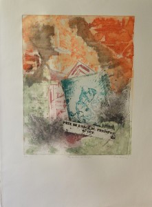 Rivera, Rafael R., Grand Prix l´ Arc du Triomphe, grabado, edición 75 ejemplares, numerado titulado y firmado a lápiz, plancha 49x39 y papel 75x56 cms. 160 (19)