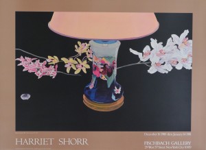 Shorr Harriet, Black Orchids. 84x63 cms. Cartel original exposición en Fischbach Gallery en 1 (1)