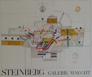 Steinberg Saul, cartel original exposición en Galerie Maeght, 62x73 cms (2)