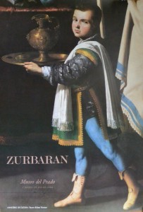 Zurbarán Francisco de, cartel original exposición Museo del Prado en 1.988, 80x57 22 (2)