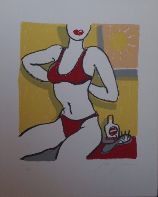 Javier de Juan - "Ajustándose la ropa" serigrafía
