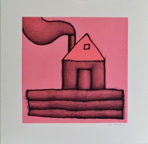 pagola javier 2001 casa rosa, serigrafía 33x33 huella 24x24 cms (8)