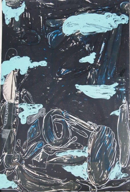 Javier Pagola, - "Nubes" serigrafía