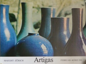 Artigas Llorens, cartel original exposición en galería Maeght Zurich 34x45 16 ( (1)