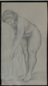 Barba Juan dibujo lápiz papel 15x8,50 y marco 32x26 cms. mujer desnuda I (3)