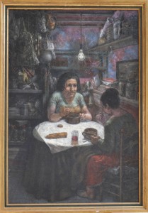 Barba Juan, en el comedor, oleo lienzo, 95x65 cms. y marco 102x72 cms 1200 (6)