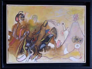 Bonifacio 1989 paisaje oleo lienzo 24x33 y marco 30x40 cms.  (3)