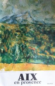 Cezanne Paul, Sainte Victoria, cartel original promoción Aix en Provence, 99x64 26 (1)