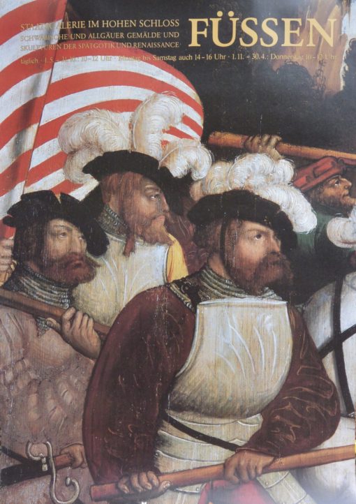Pintura gótica y renacimiento - "der krieg oberschwäbisch" cartel original exposición en Füssen