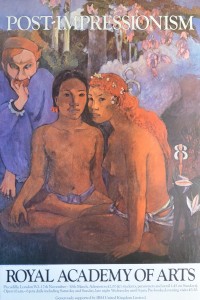 Gauguin contes barbares, cartel original exposición en la Royal Academy of Arts, 76x51, 26 (2)