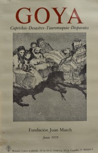 Goya Francisco de, cartel original exposición Caprichos en la Fundación Juan March, 75x48 cms. 12 (1)