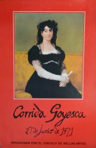 Goya Francisco de cartel original exposición Corrida Goyesca en el Círculo de Bellas artes Madrid en 1.971, 50x34 cms. 16 (1)