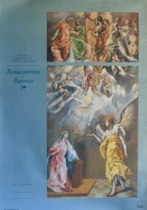 Greco el, cartel original exposición Renacimiento y Barroco en el Museo de Santa Cruz de Toledo en 1987, 98x68 18 (1)